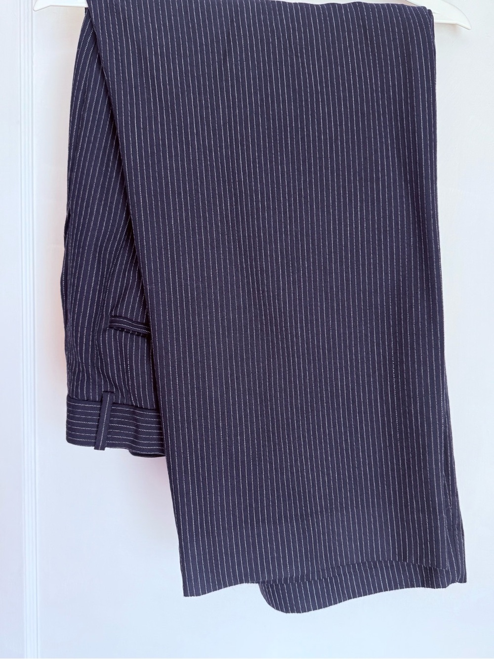 Banana Republic Navy Pinstripe Knit Skirt